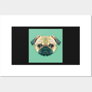 Pug Geometry Posters and Art